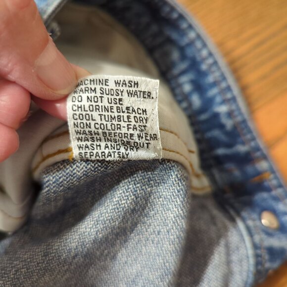 Vintage Jordache Denim Sleeveless Jacket‎ Vest Pockets Button Front 1980's - Picture 11 of 16